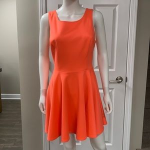 Guess Fit-and-Flare Ponte Dress (Coral, Size M)